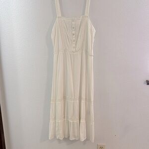 Aerie boho L women’s strapless cotton summer mid sized dress